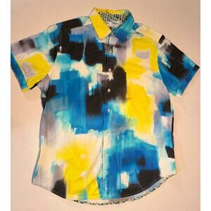 Robert Graham Classic Fit Atlantis Short Sleeve Multicolor Men's Button Down L